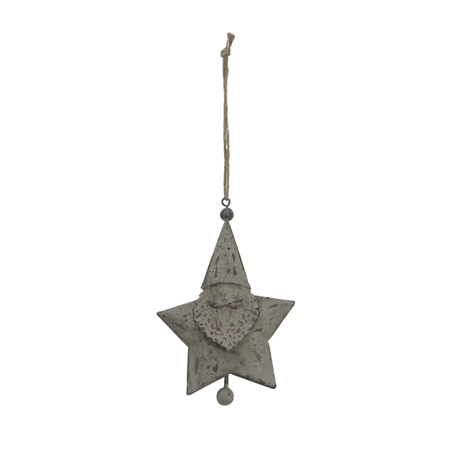 Rustic Hanging Santa Star - Christmas Baubles from the Quanta Home collection.