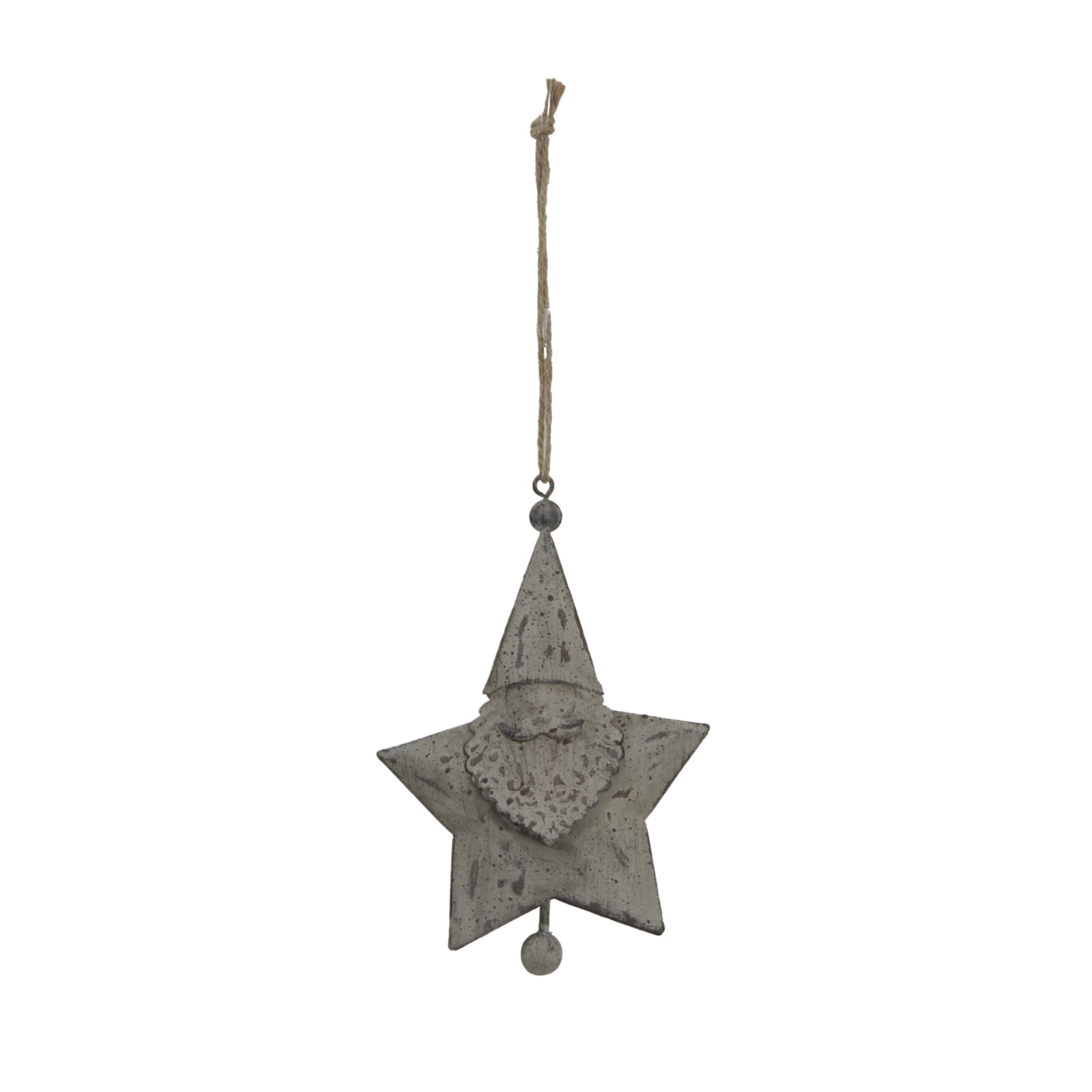 Rustic Hanging Santa Star - Christmas Baubles from the Quanta Home collection.