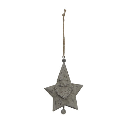 Rustic Hanging Santa Star - Christmas Baubles from the Quanta Home collection.