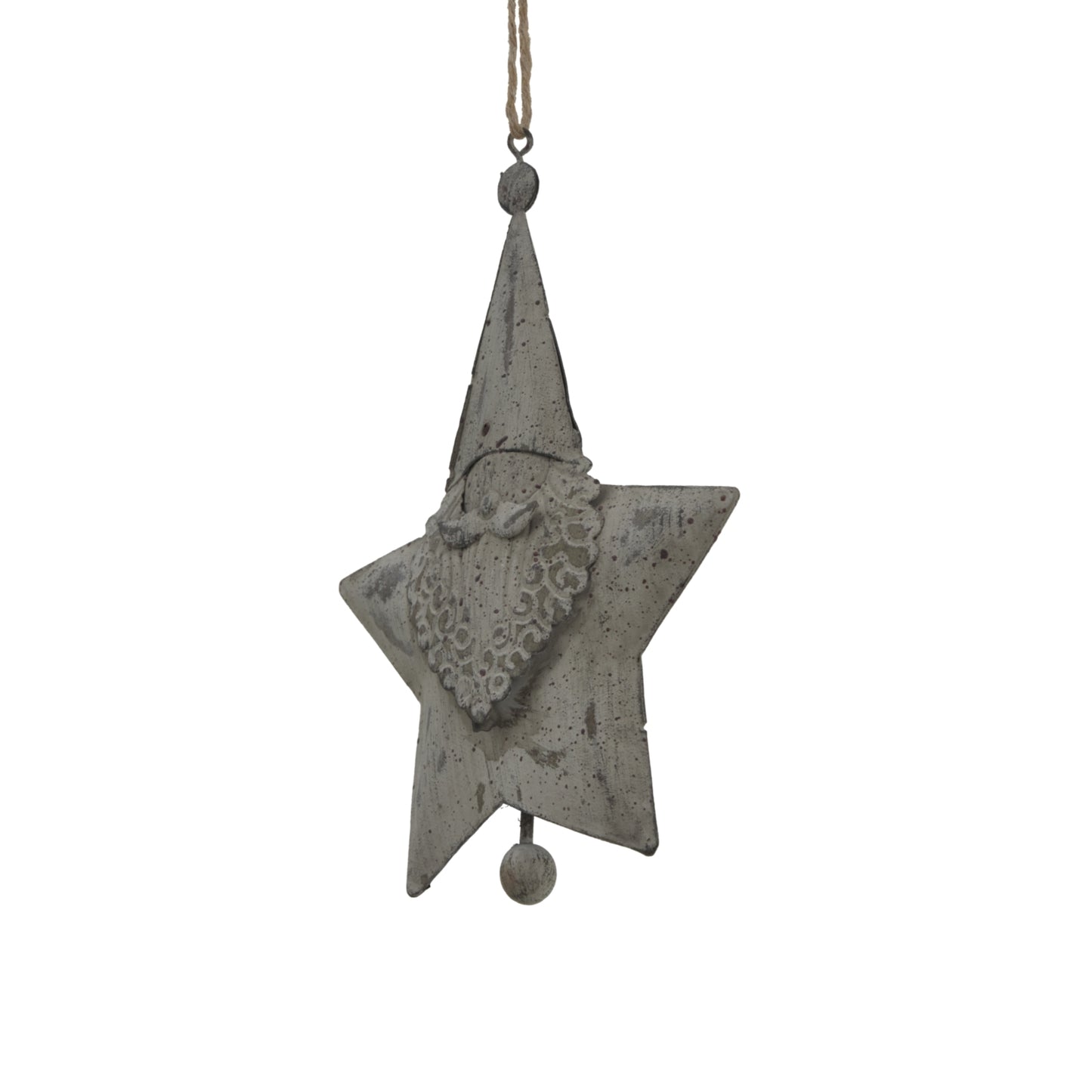 Large Rustic Hanging Santa Star - Christmas Baubles from the Quanta Home collection.