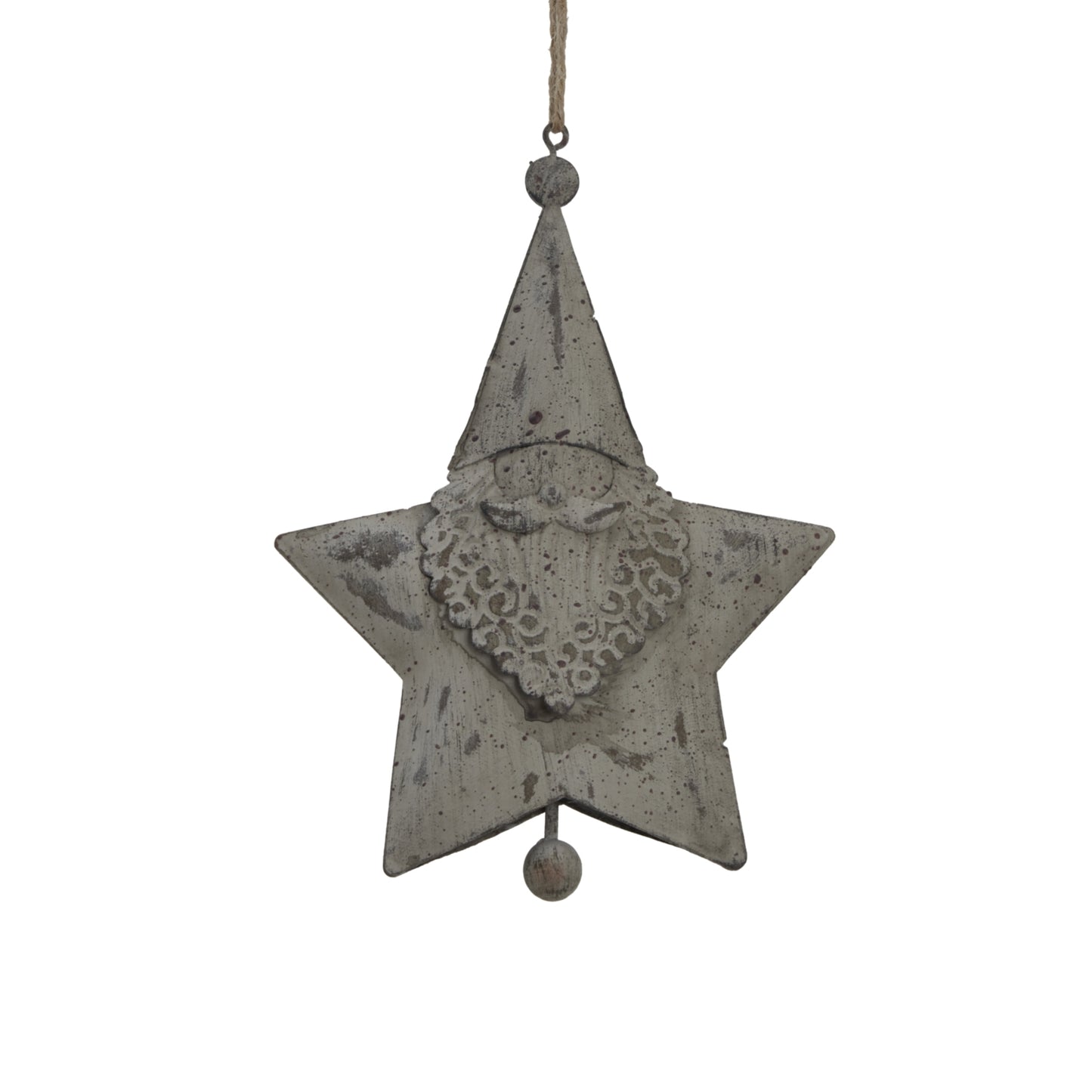 Large Rustic Hanging Santa Star - Christmas Baubles from the Quanta Home collection.