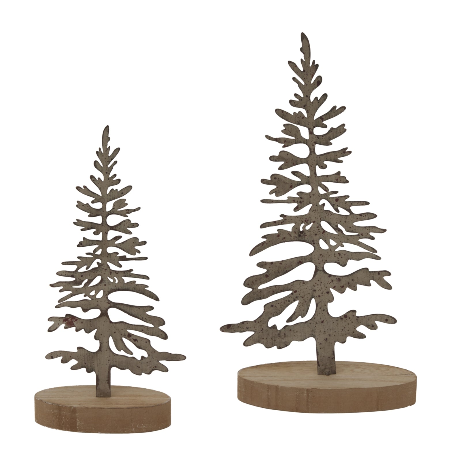 Rustic Silhouette Tree On Stand - Christmas Room Decorations from the Quanta Home collection.
