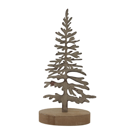 Rustic Silhouette Tree On Stand - Christmas Room Decorations from the Quanta Home collection.
