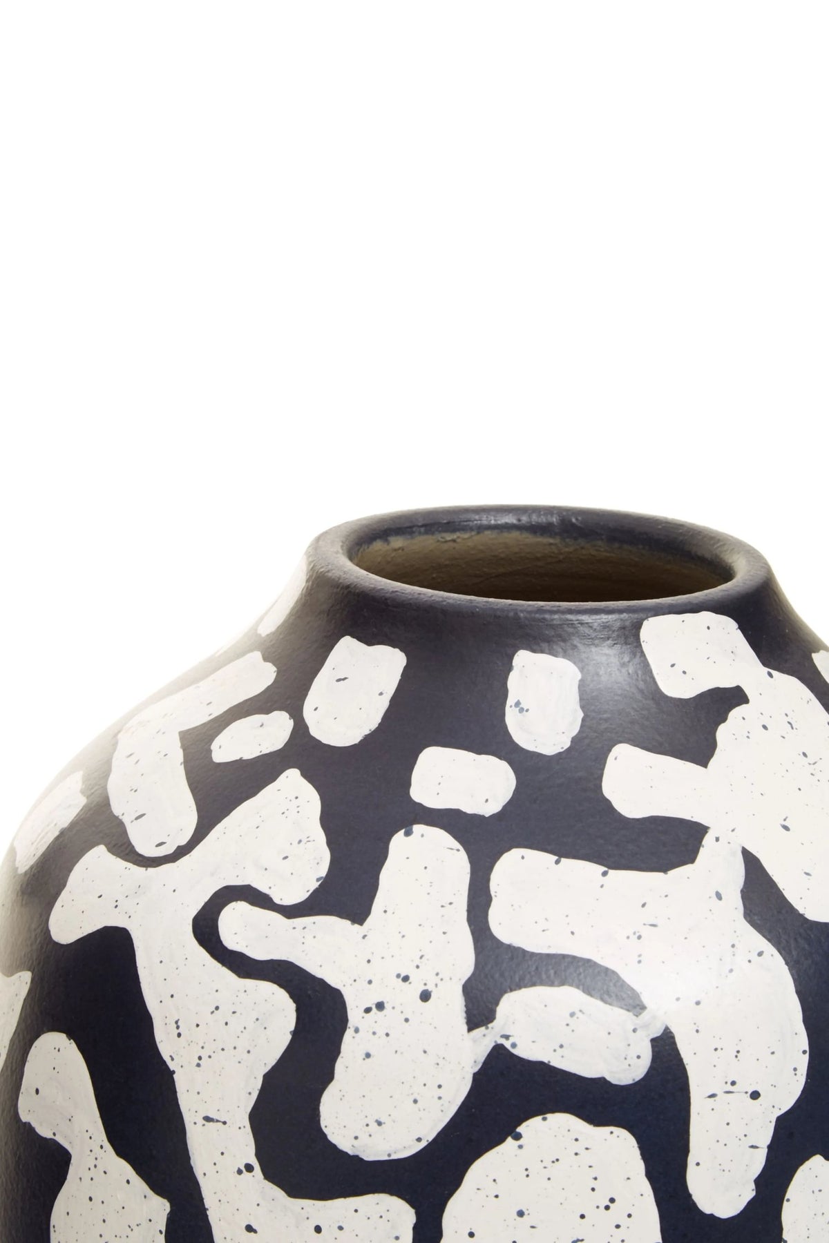 Boreal Naby Blue and White Speckled Earthenware Vase