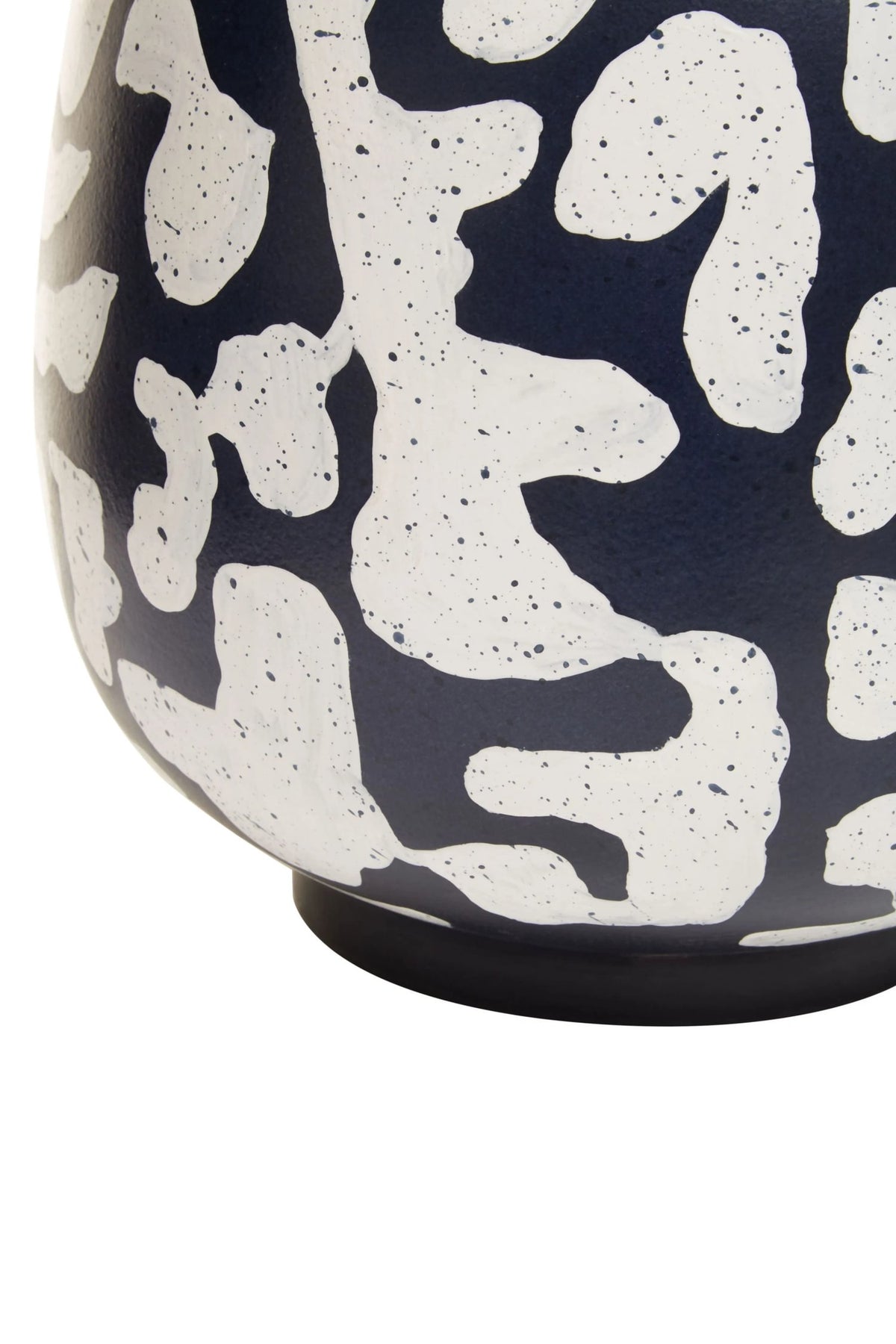 Boreal Naby Blue and White Speckled Earthenware Vase