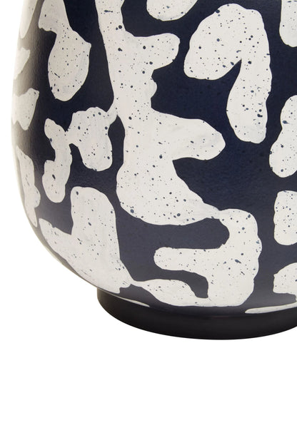 Boreal Naby Blue and White Speckled Earthenware Vase