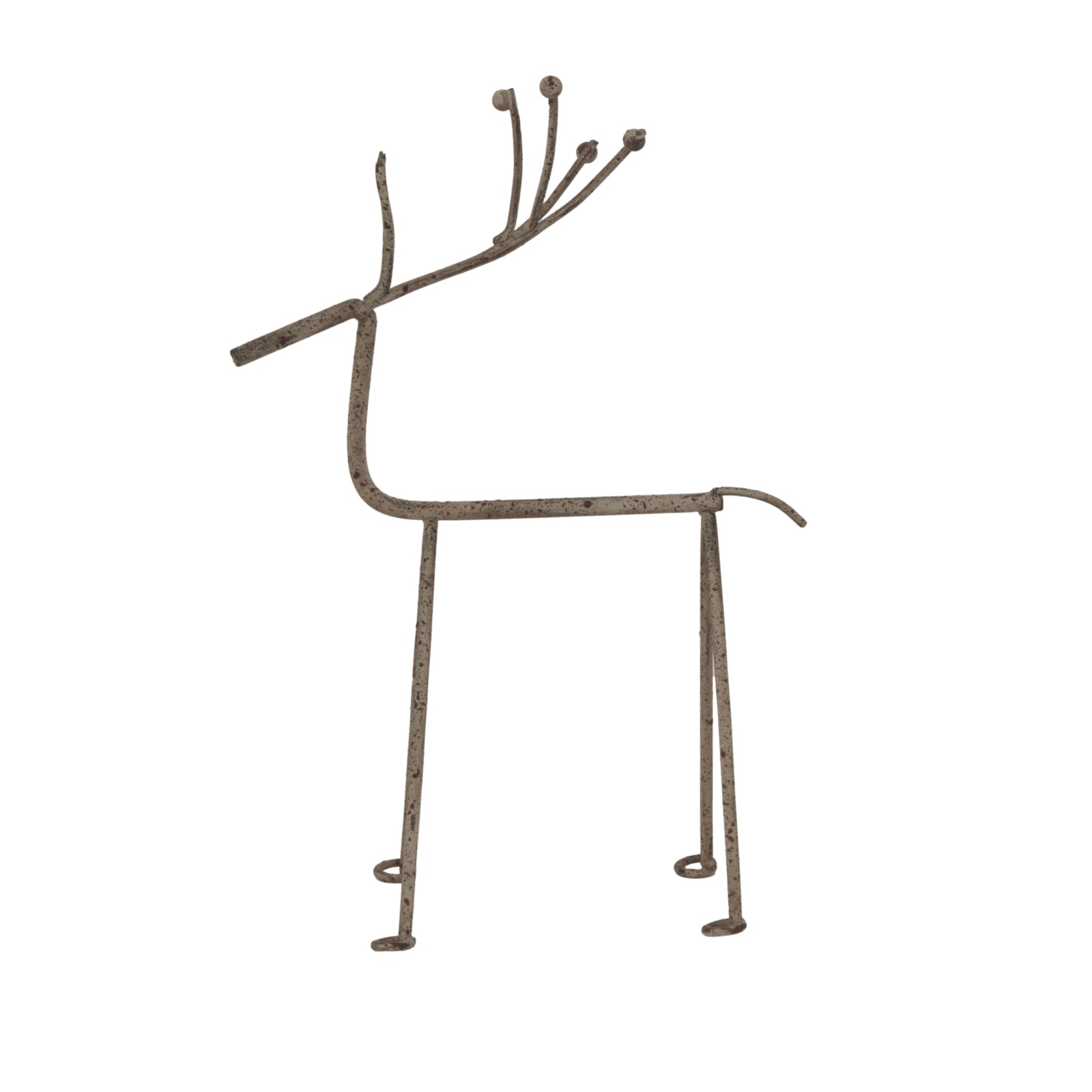 Rustic Metal Reindeer On Stand - Christmas Room Decorations from the Quanta Home collection.