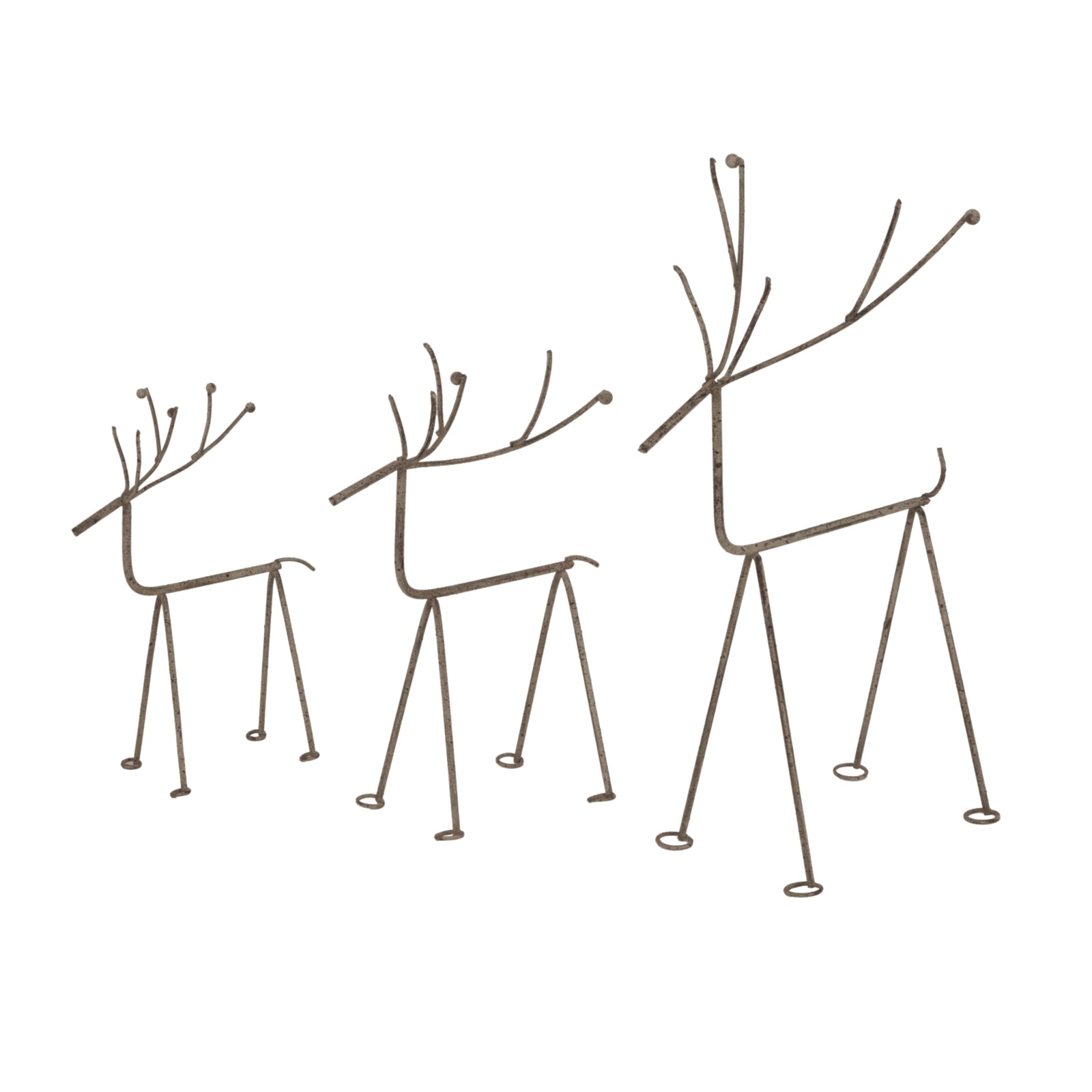 Rustic Metal Reindeer On Stand - Christmas Room Decorations from the Quanta Home collection.