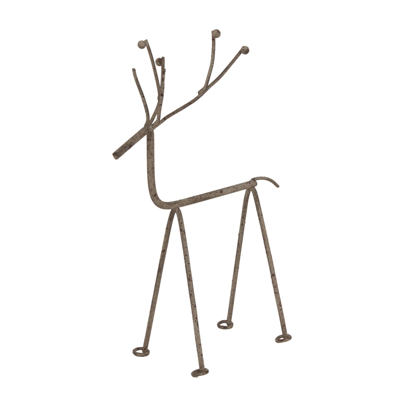 Rustic Metal Reindeer On Stand - Christmas Room Decorations from the Quanta Home collection.