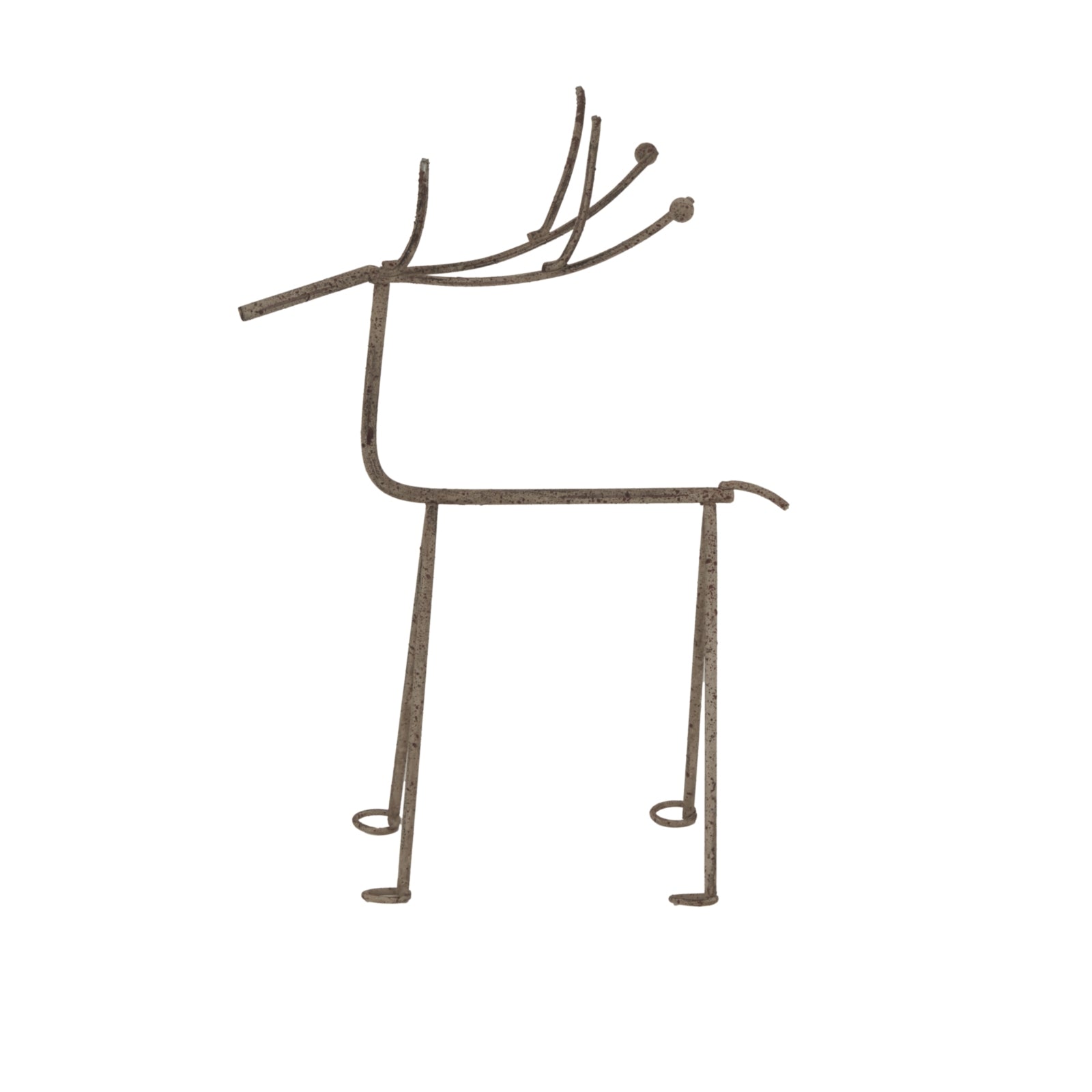 Medium Rustic Metal Reindeer On Stand - Christmas Room Decorations from the Quanta Home collection.