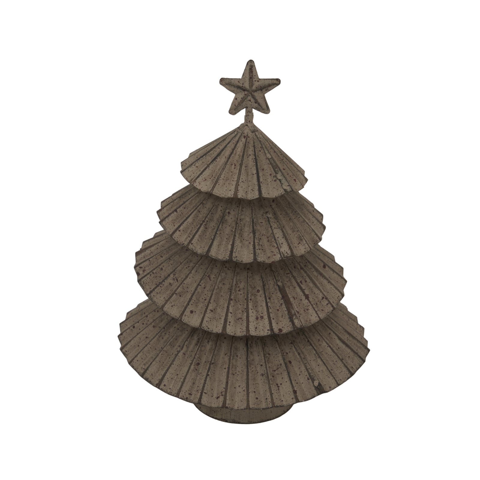 Rustic Metal Layered Tree With Star - Christmas Room Decorations from the Quanta Home collection.