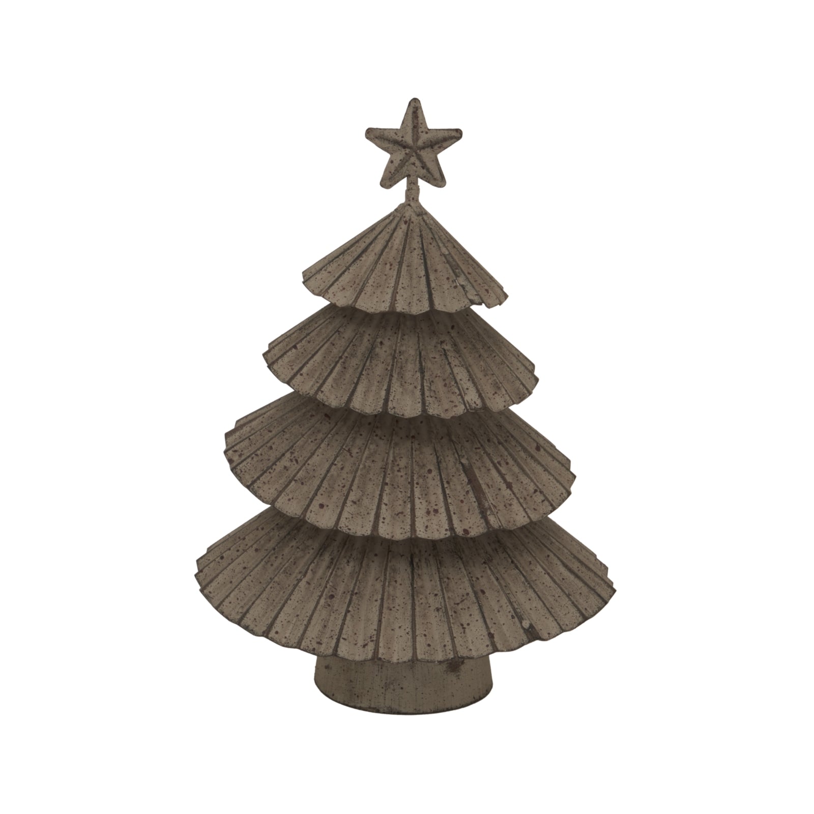 Rustic Metal Layered Tree With Star - Christmas Room Decorations from the Quanta Home collection.