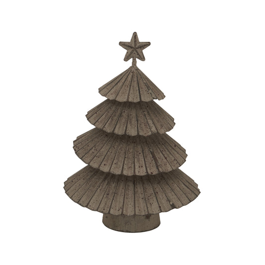 Rustic Metal Layered Tree With Star - Christmas Room Decorations from the Quanta Home collection.