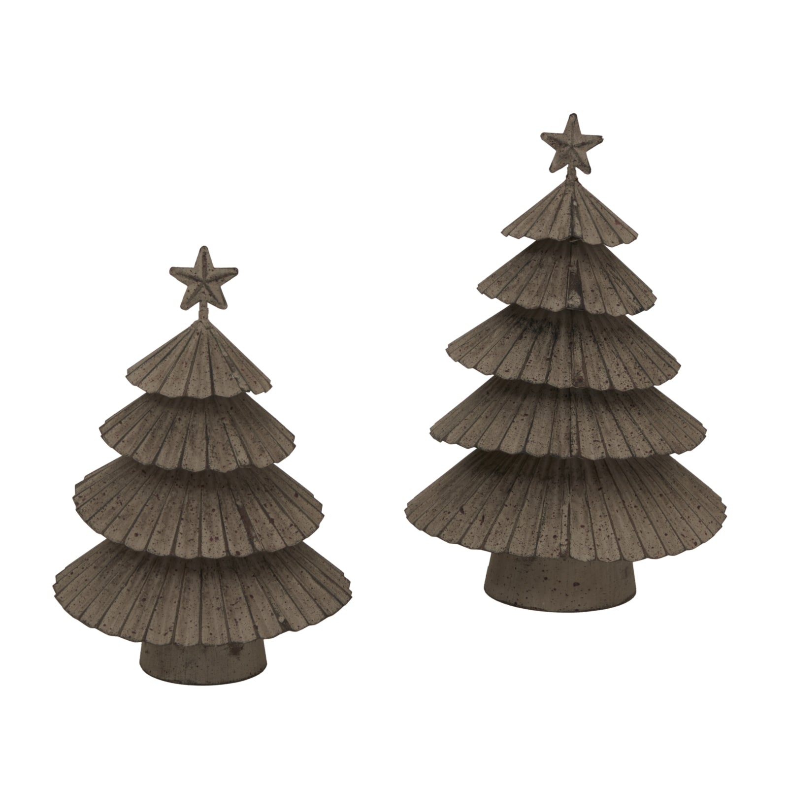 Large Rustic Metal Layered Tree With Star - Christmas Room Decorations from the Quanta Home collection.