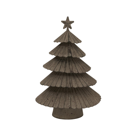Large Rustic Metal Layered Tree With Star - Christmas Room Decorations from the Quanta Home collection.