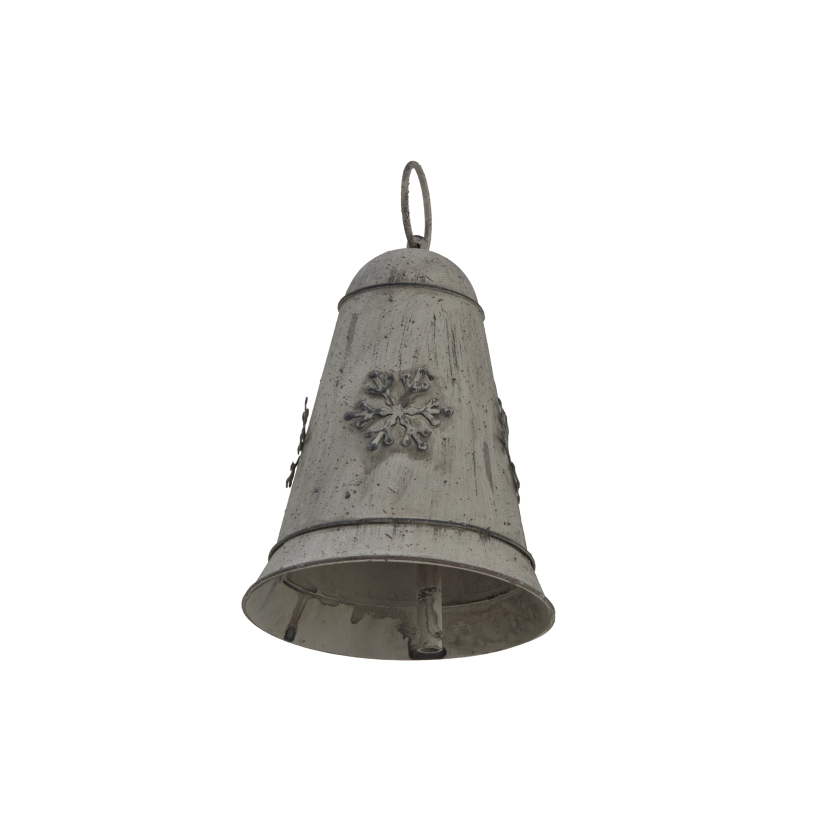 Rustic Metal Hanging Bell With Snowflake - Christmas Baubles from the Quanta Home collection.