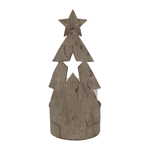 Rustic Metal Tree Candle Holder With Stars - Christmas Candles & Candle Accessories from the Quanta Home collection.