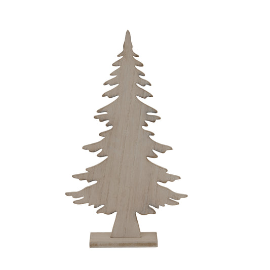 Medium Natural Rustic Tree On Stand - Christmas Room Decorations from the Quanta Home collection.