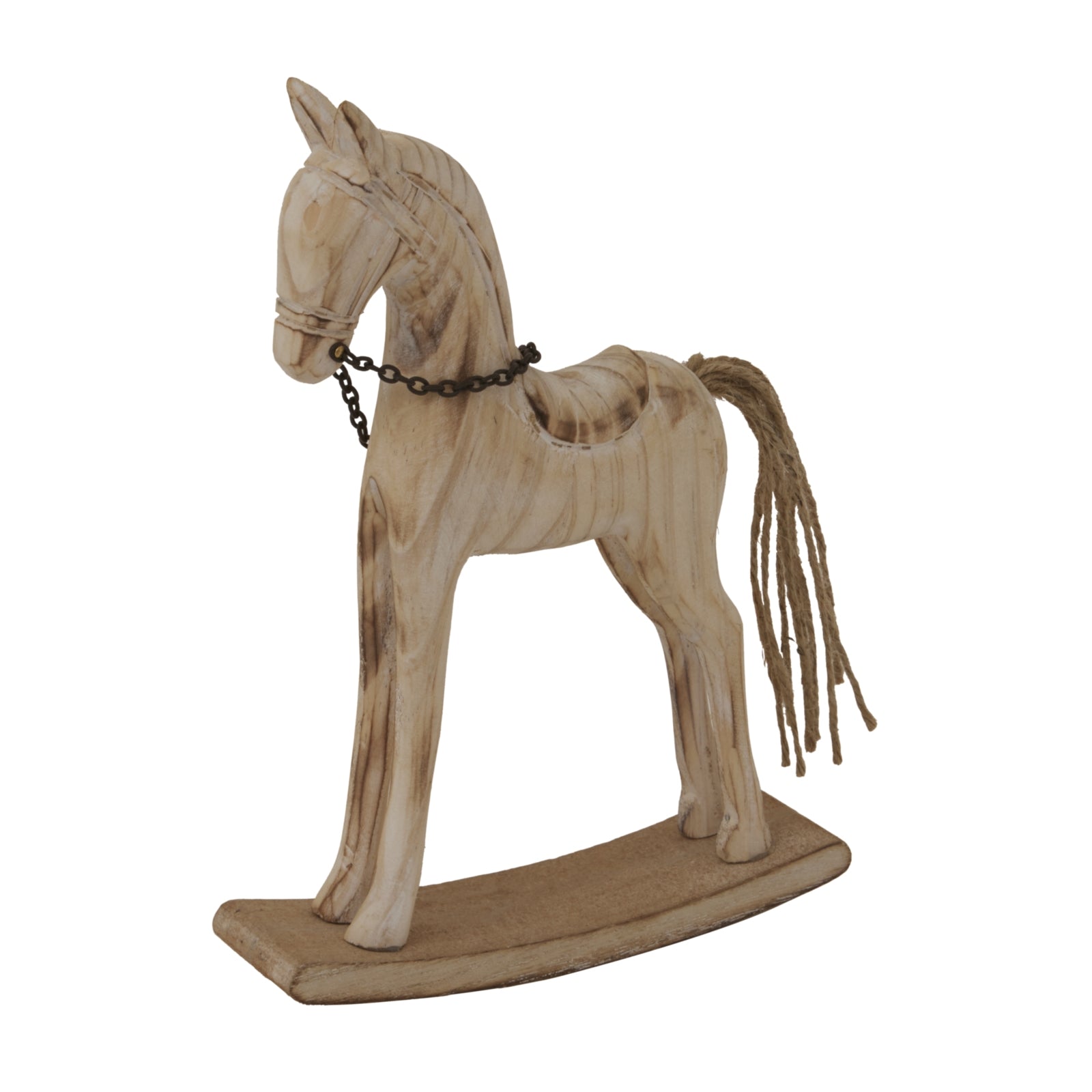 Natural Rustic Rocking Horse - Christmas Room Decorations from the Quanta Home collection.