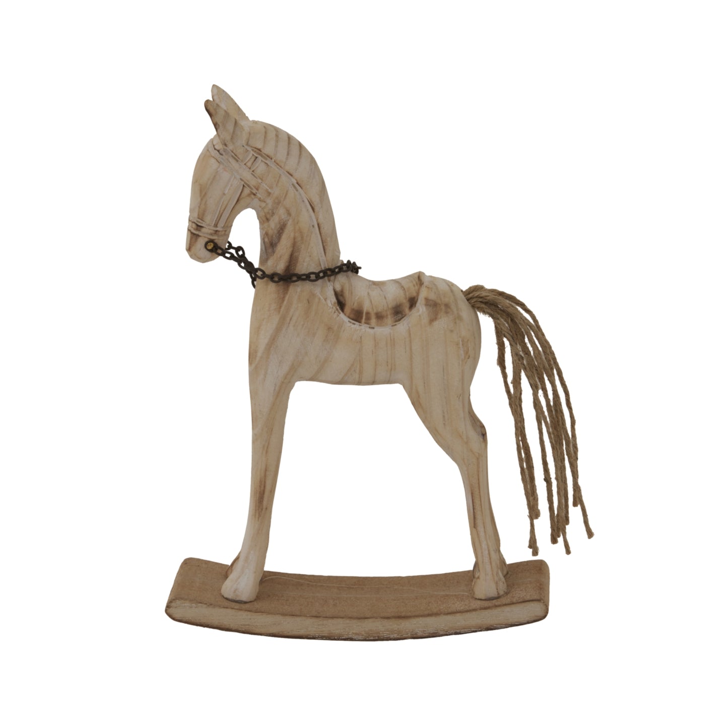 Natural Rustic Rocking Horse - Christmas Room Decorations from the Quanta Home collection.