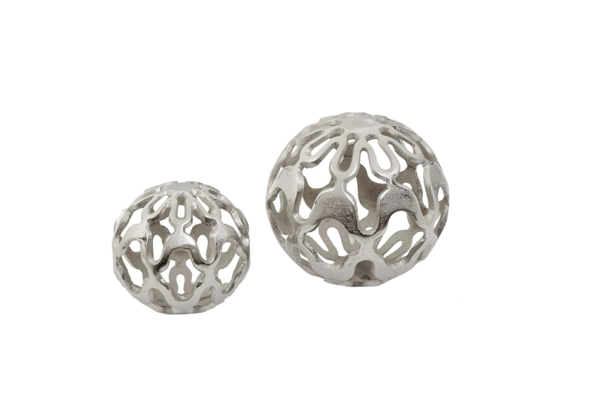 Chelsea Townhouse Rough Nickel Finish Set Of Two Deco Balls