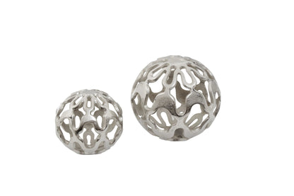 Chelsea Townhouse Rough Nickel Finish Set Of Two Deco Balls
