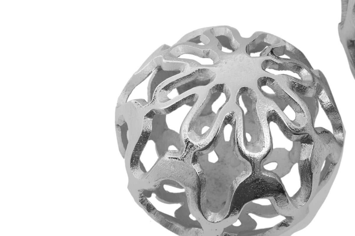 Chelsea Townhouse Rough Nickel Finish Set Of Two Deco Balls
