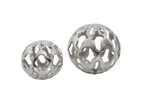 Chelsea Townhouse Rough Nickel Finish Set Of Two Deco Balls