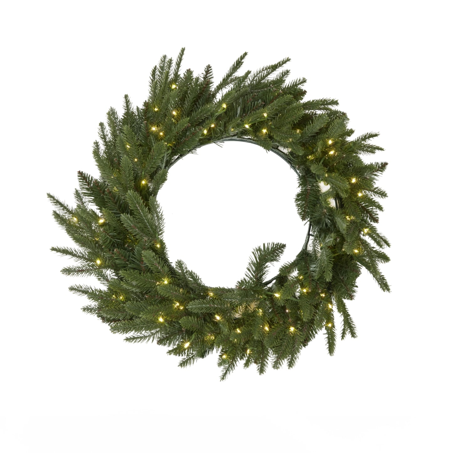 Green Pre-Lit Woodland 100 Led Fir Christmas Wreath - Christmas Wreaths & Garlands from the Quanta Home collection.