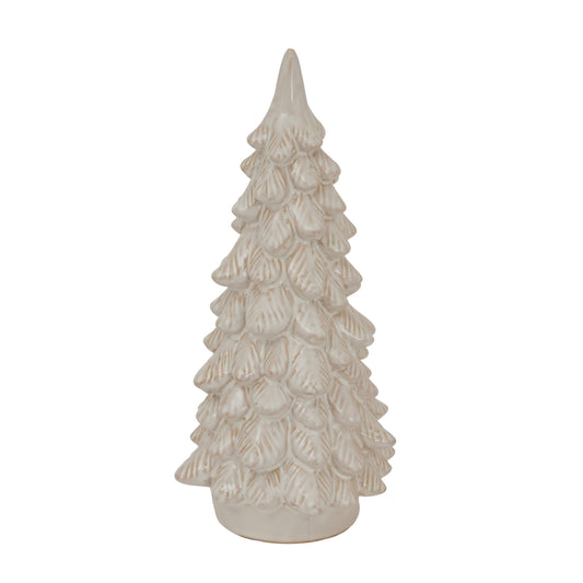 Large Alora Ceramic Snowy Tree - Christmas Room Decorations from the Quanta Home collection.