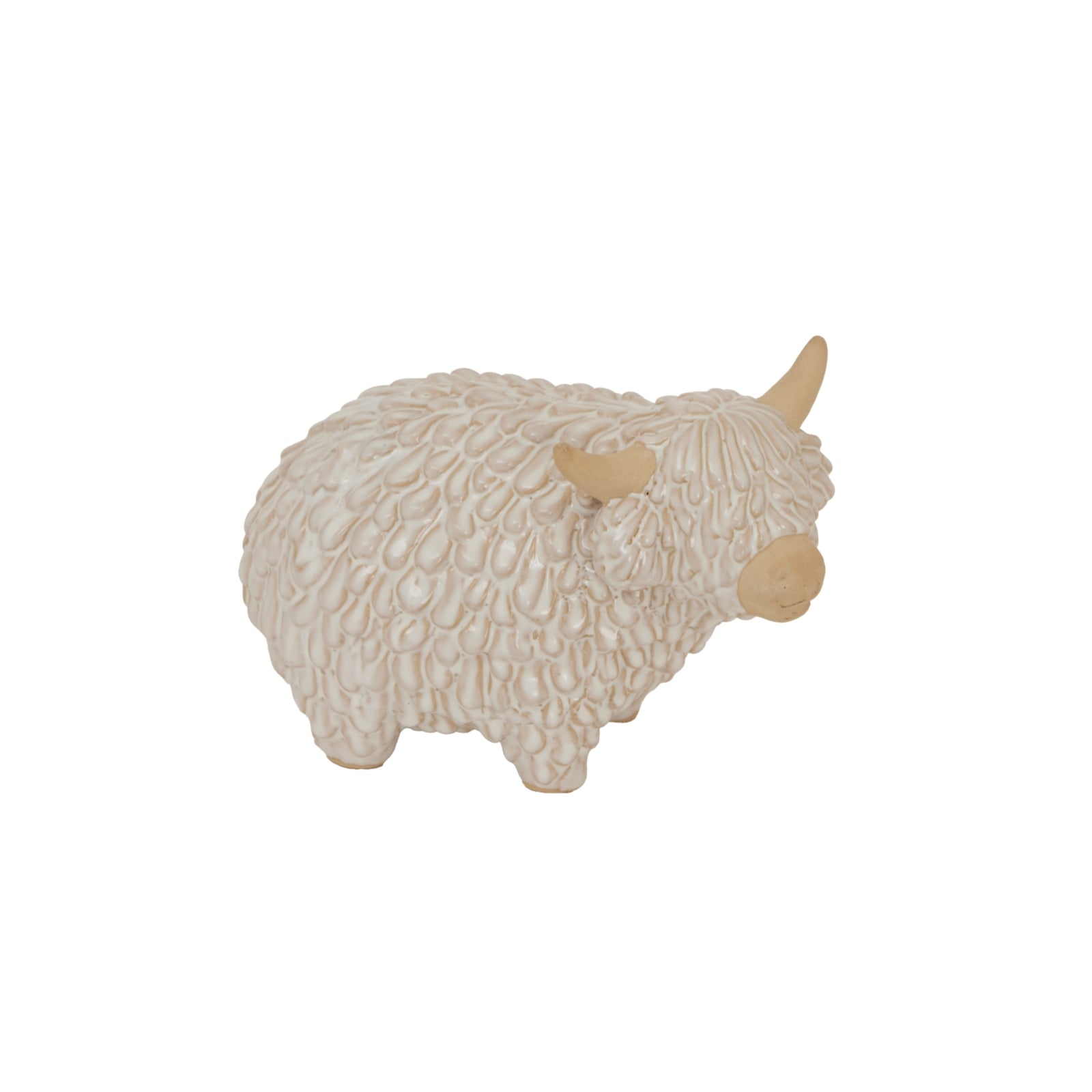 Medium Alora Ceramic Highland Cow - Christmas Room Decorations from the Quanta Home collection.