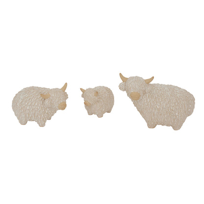 Medium Alora Ceramic Highland Cow - Christmas Room Decorations from the Quanta Home collection.