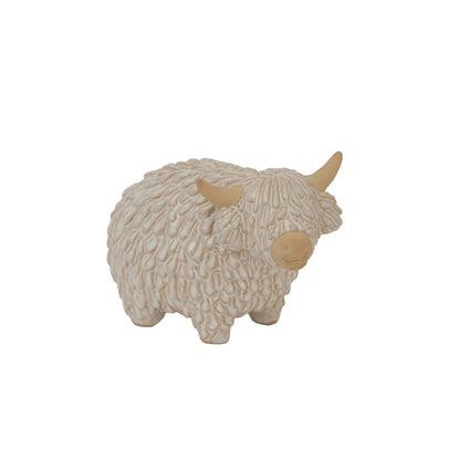 Medium Alora Ceramic Highland Cow - Christmas Room Decorations from the Quanta Home collection.