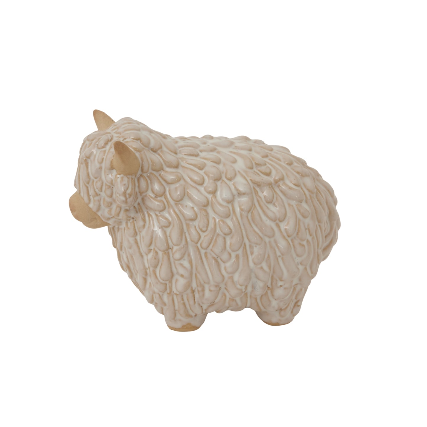 Alora Ceramic Highland Cow - Christmas Room Decorations from the Quanta Home collection.