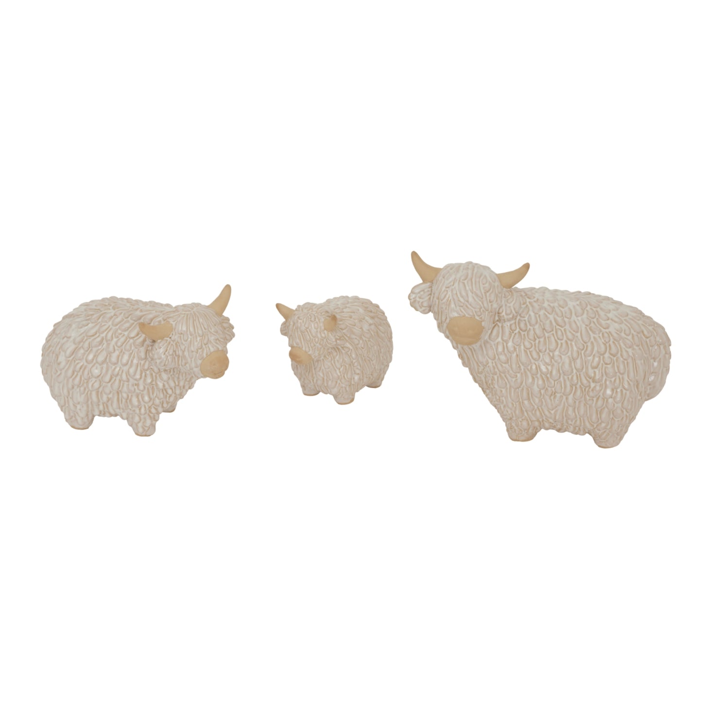 Alora Ceramic Highland Cow - Christmas Room Decorations from the Quanta Home collection.