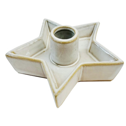 Alora Ceramic Star Candle Holder - Christmas Candles & Candle Accessories from the Quanta Home collection.