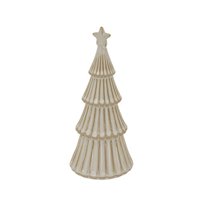 Medium Alora Ceramic Snowy Layered Tree With Star - Christmas Room Decorations from the Quanta Home collection.