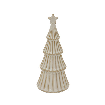 Medium Alora Ceramic Snowy Layered Tree With Star - Christmas Room Decorations from the Quanta Home collection.