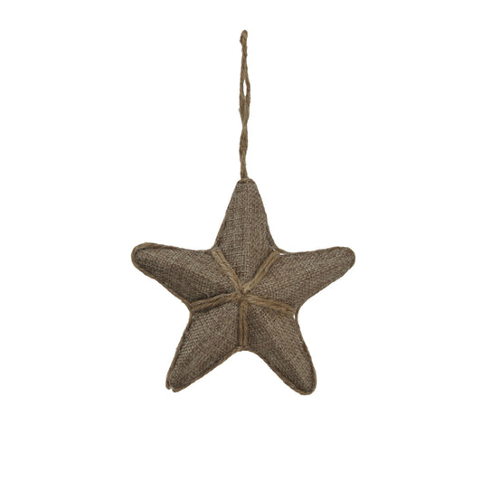 Jute Hanging Star - Christmas Baubles from the Quanta Home collection.