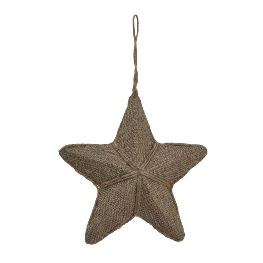 Medium Jute Hanging Star - Christmas Baubles from the Quanta Home collection.