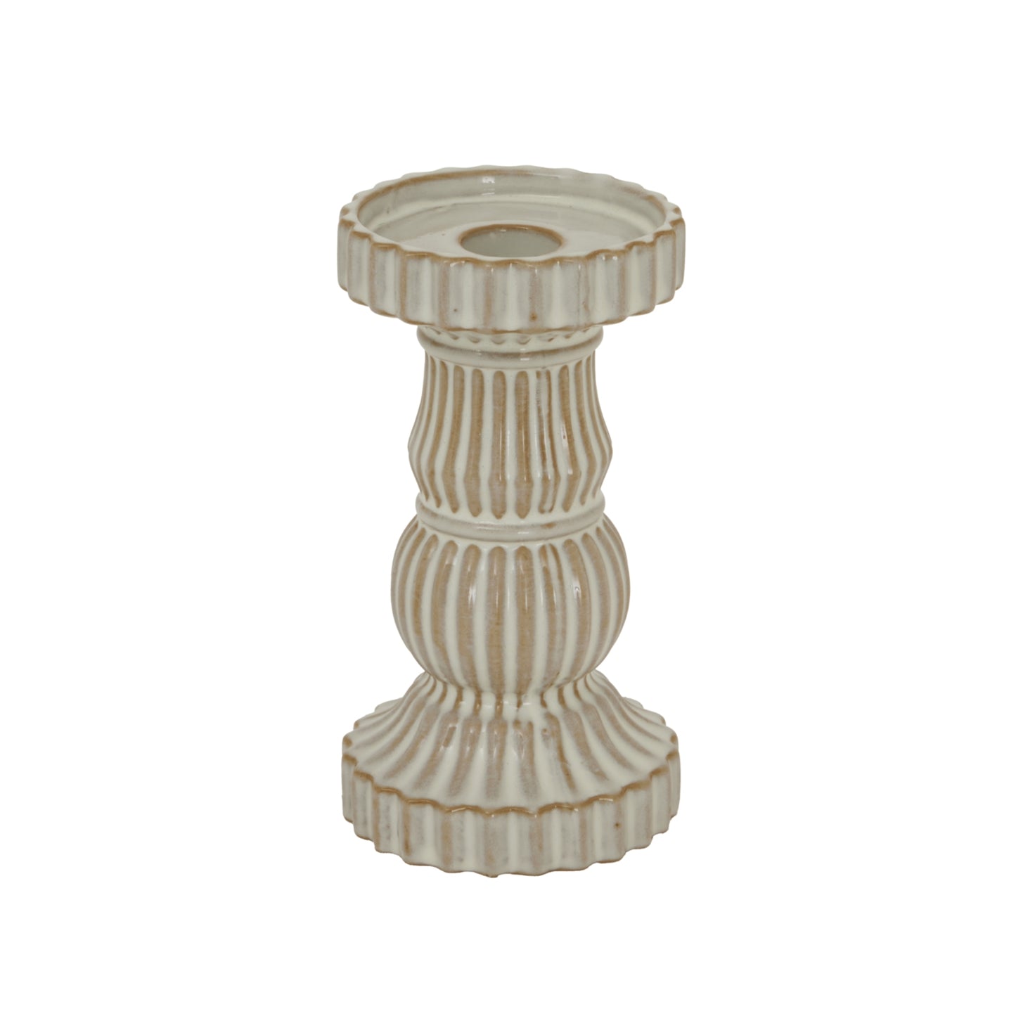 Alora Ceramic Pillar Candle Holder - Christmas Candles & Candle Accessories from the Quanta Home collection.