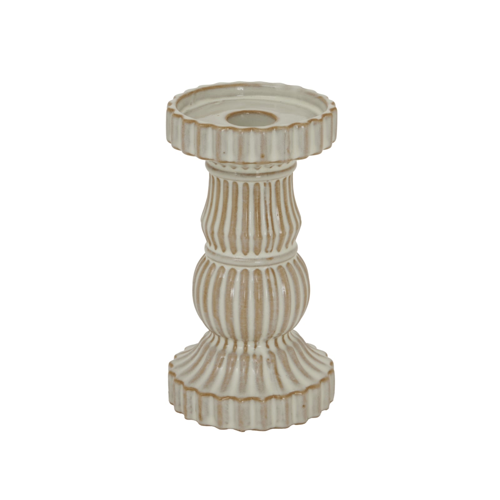 Alora Ceramic Pillar Candle Holder - Christmas Candles & Candle Accessories from the Quanta Home collection.
