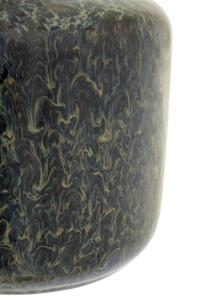 Tidal Dark Blue Reactive Glaze Bottle Vase