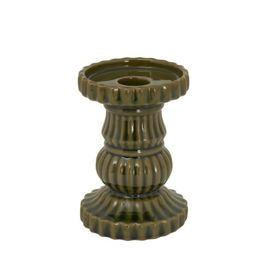 Alora Olive Ceramic Pillar Candle Holder - Christmas Candles & Candle Accessories from the Quanta Home collection.