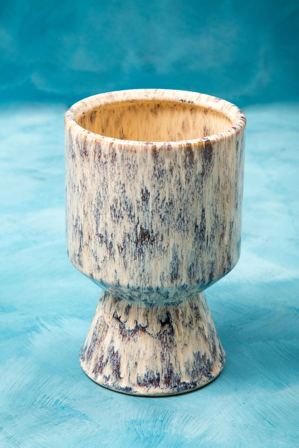 Dunelle Large Beige Speckled Planter