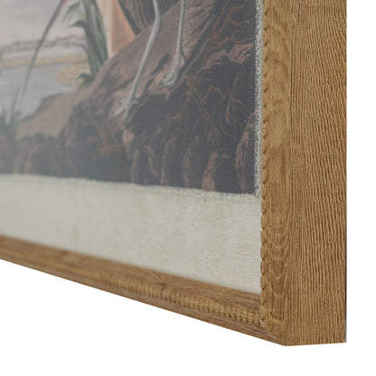 Flora & Fauna Collection Curlews On Linen In Beaded Frame - Printed Art from the Quanta Home collection.