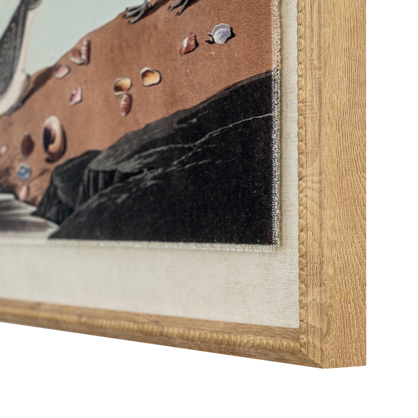 Flora & Fauna Collection Stints On Linen In Beaded Frame - Printed Art from the Quanta Home collection.
