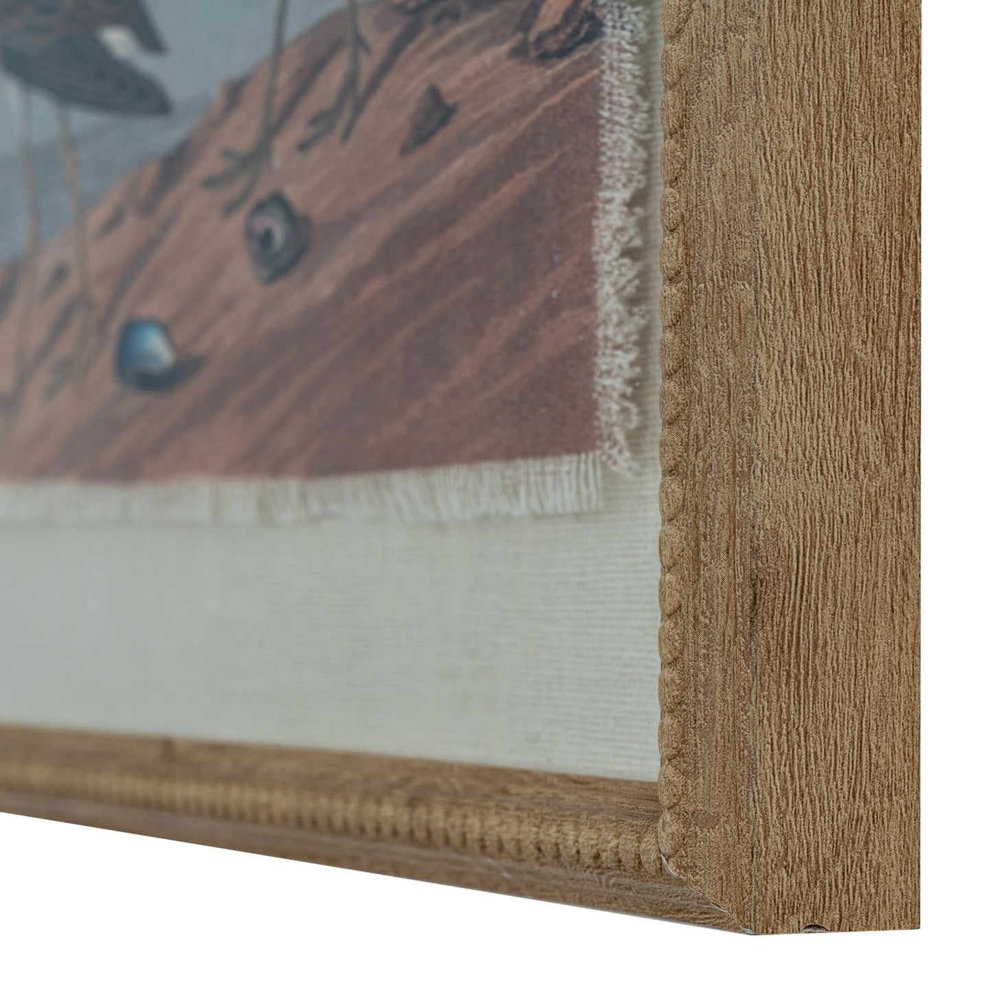Flora & Fauna Collection Sandpipers On Linen In Beaded Frame - Printed Art from the Quanta Home collection.