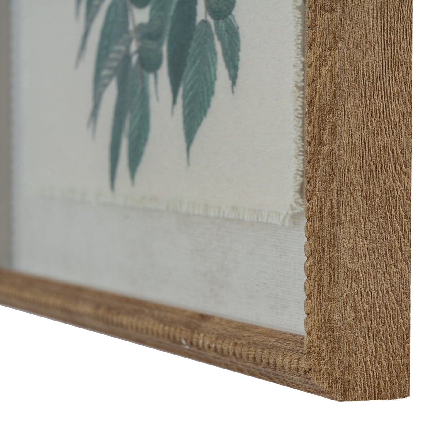 Flora & Fauna Collection Warblers On Linen In Beaded Frame - Printed Art from the Quanta Home collection.