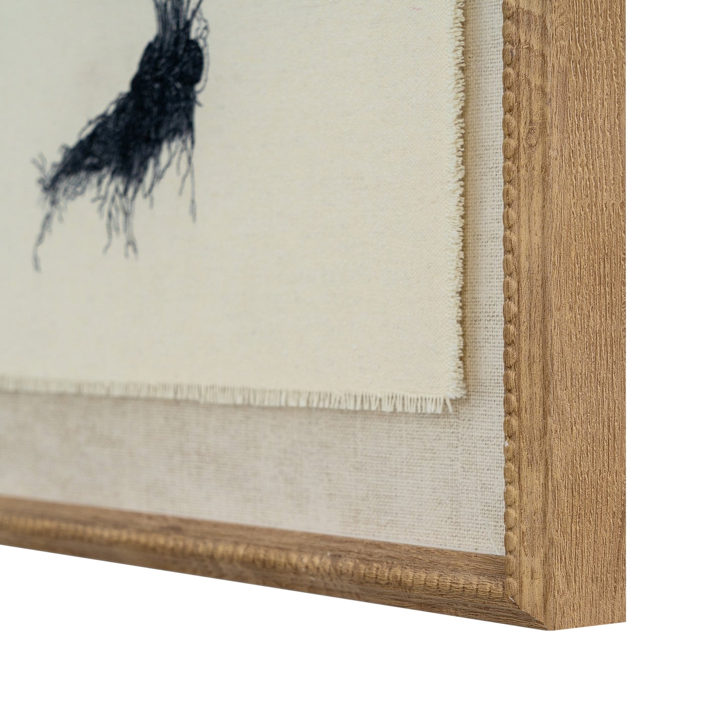 Flora & Fauna Collection Spleenwort On Linen In Beaded Frame - Printed Art from the Quanta Home collection.